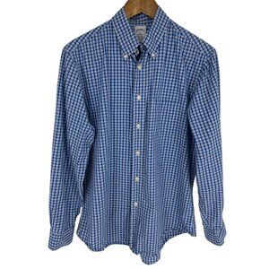 Brooks Brothers Regent Plaid Button-Down Long Sleeve Shirt Size M